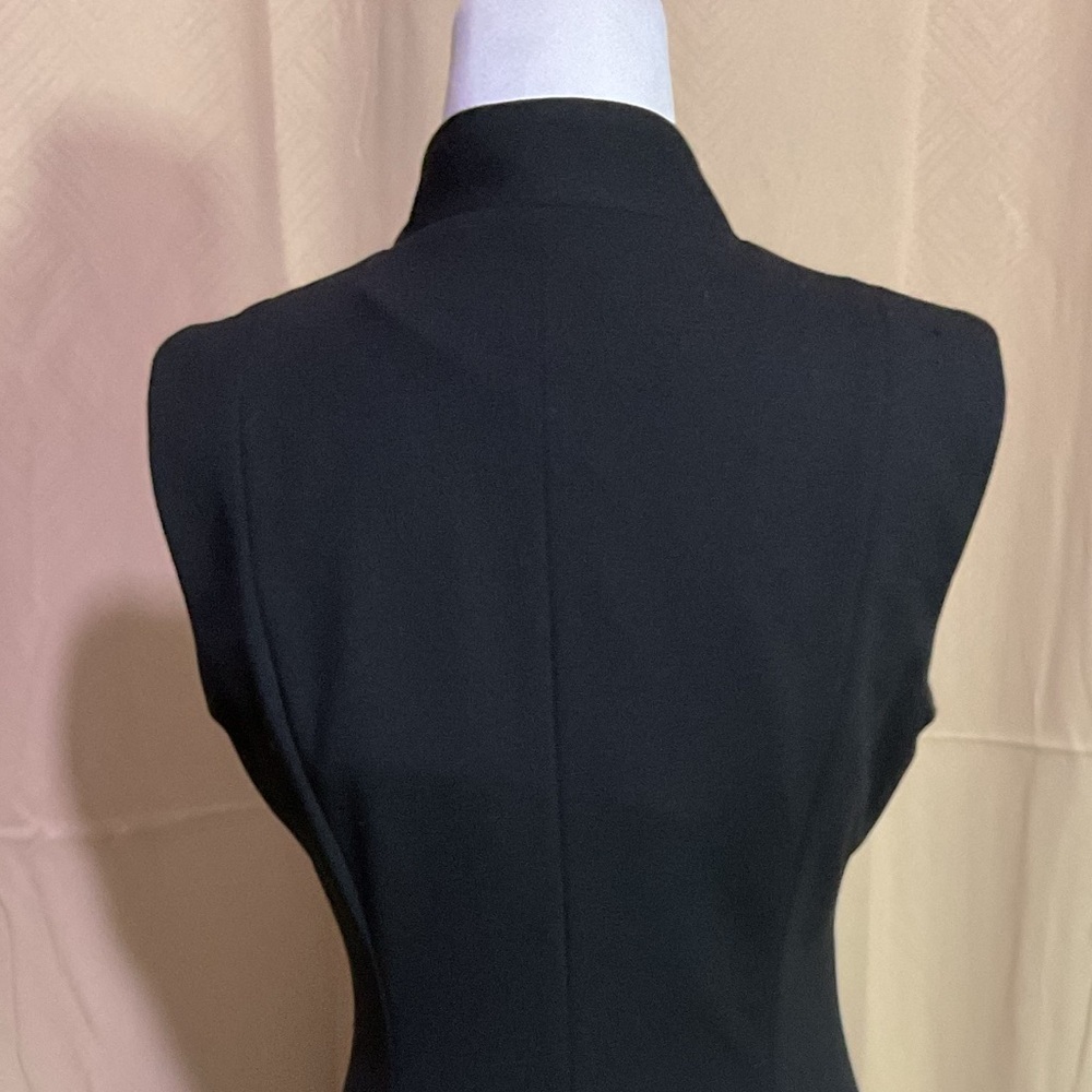 Calvin Klein Scuba Crepe A Line Logo Zip Dress - Picture 10 of 14